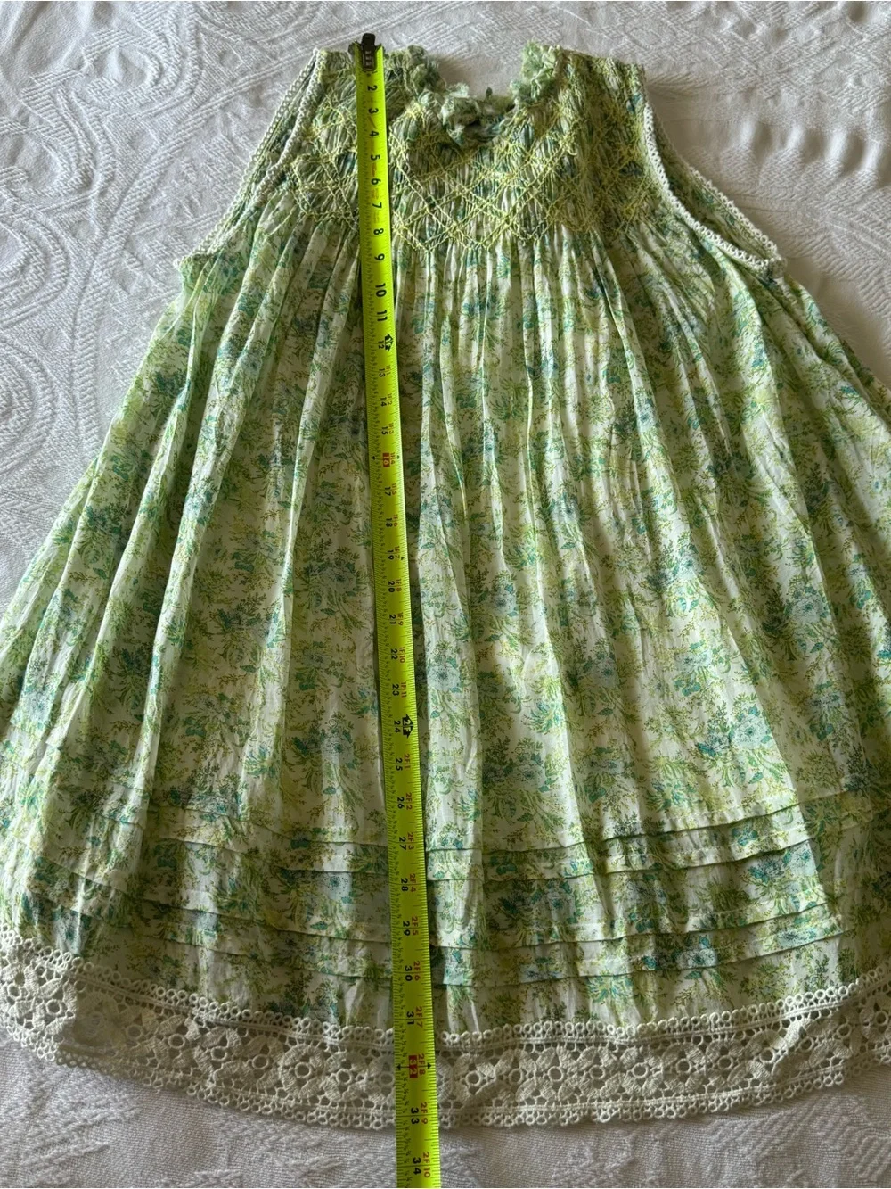 Free People S Floral Smocked Mini Dress Cottagecore Fairy Retro Prairie Coquette